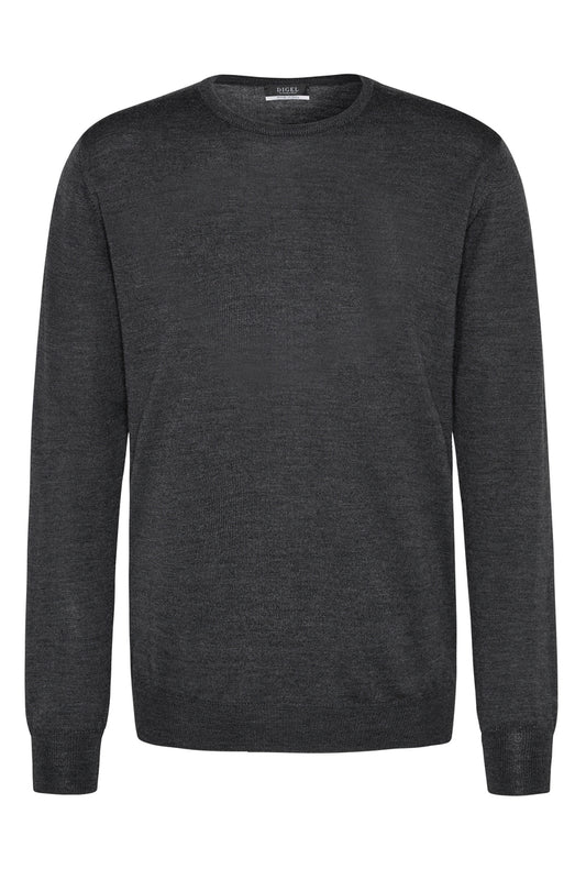 Round Neck Pullover, Charcoal