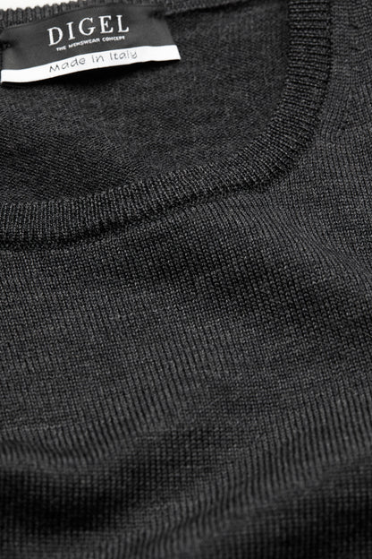 Round Neck Pullover, Charcoal