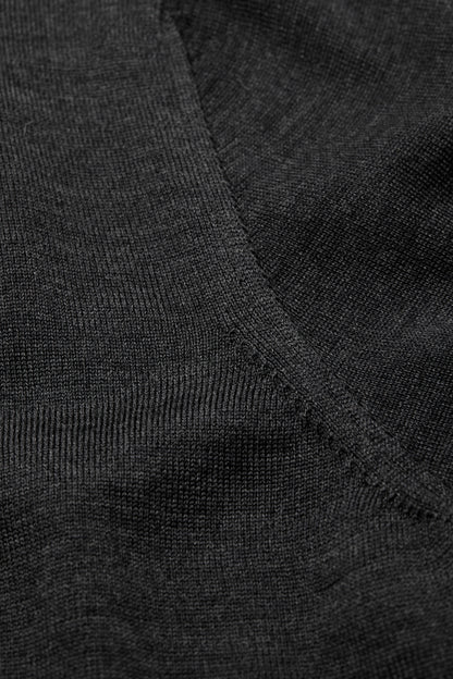 Round Neck Pullover, Charcoal