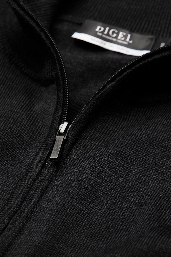 Half-Zip Knit Sweater, Dark Grey