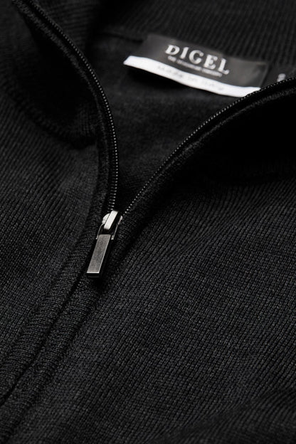 Half-Zip Knit Sweater, Dark Grey