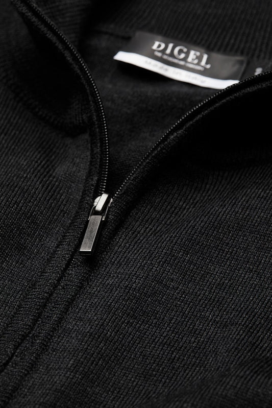 Half-Zip Knit Sweater, Dark Grey