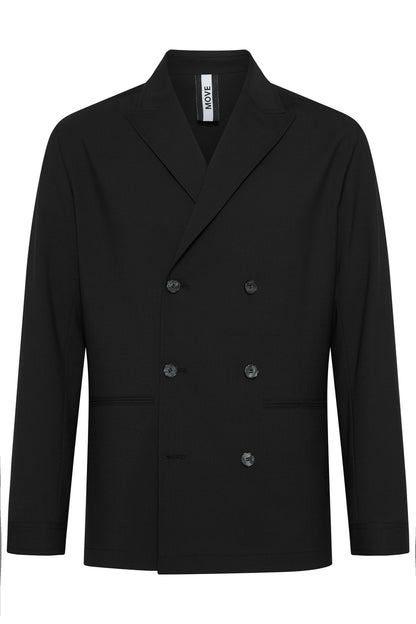 Bianco Digel Move Double Breasted Suit, Black