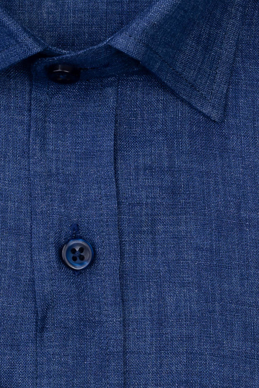 Linen Shirt, Denim Blue