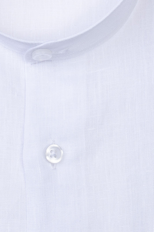 Linen Mao Shirt, White