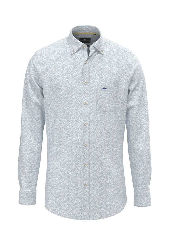 Flower Pattern Cotton Shirt