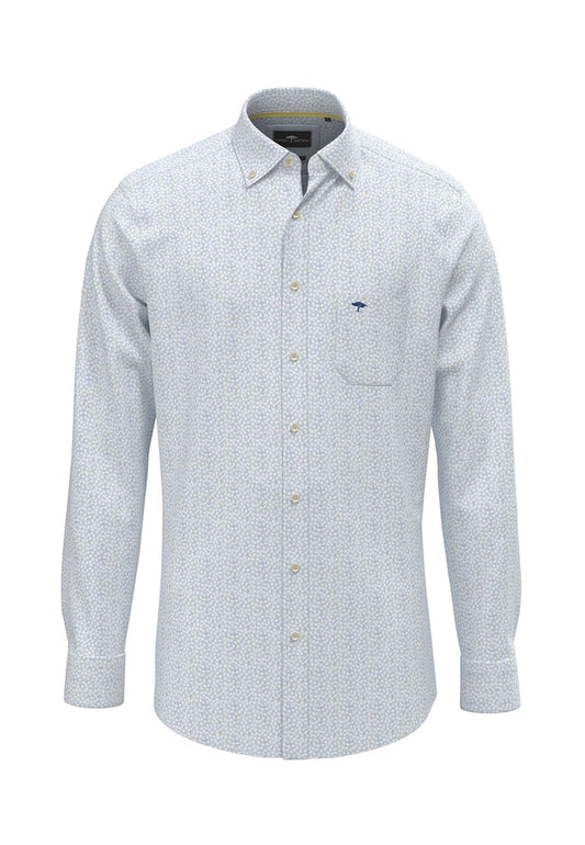 Flower Pattern Cotton Shirt