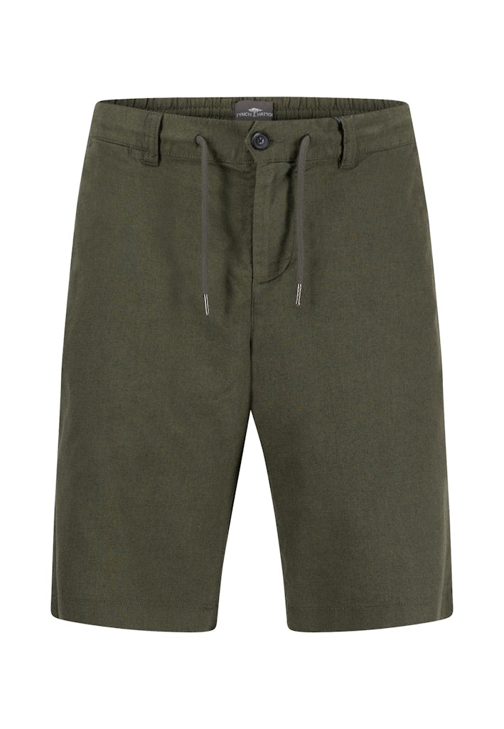 Cotton-Linen Blend Short With Drawstring