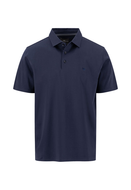 Cotton Polo Shirt with a Classic Polo Collar, Navy