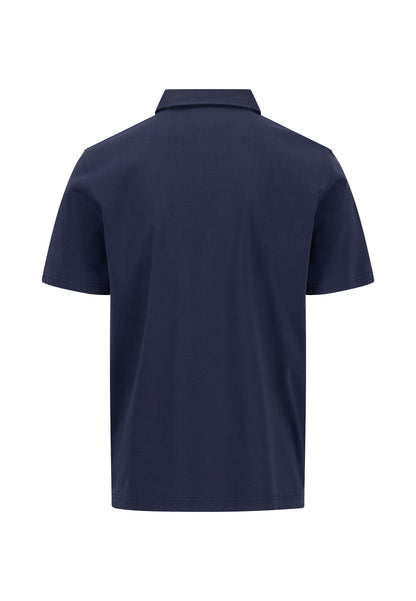 Cotton Polo Shirt with a Classic Polo Collar, Navy