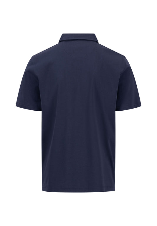 Cotton Polo Shirt with a Classic Polo Collar, Navy