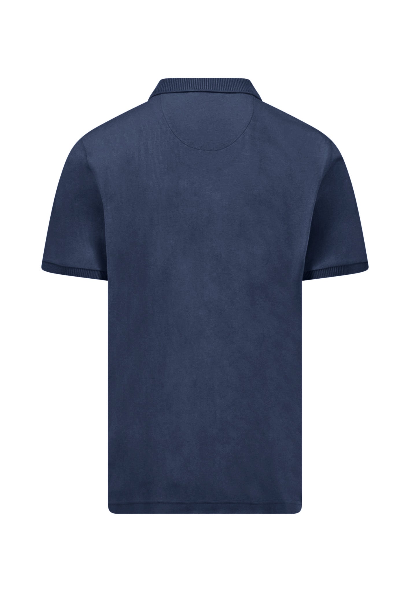 Pre-Shrunk Cotton Polo with a Classic Collar, Navy