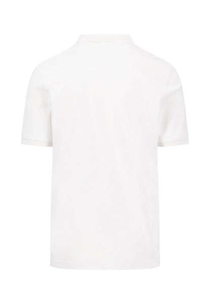 Pre-Shrunk Cotton Polo with a Classic Collar, Off White