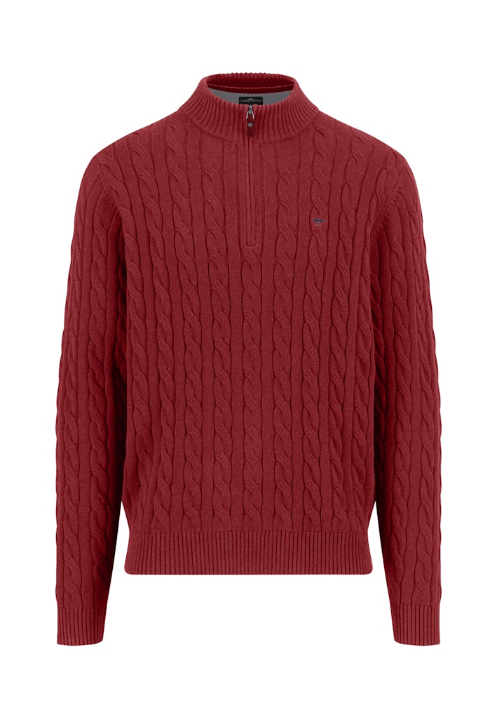 Cotton Knitted Sweatshirt, Red