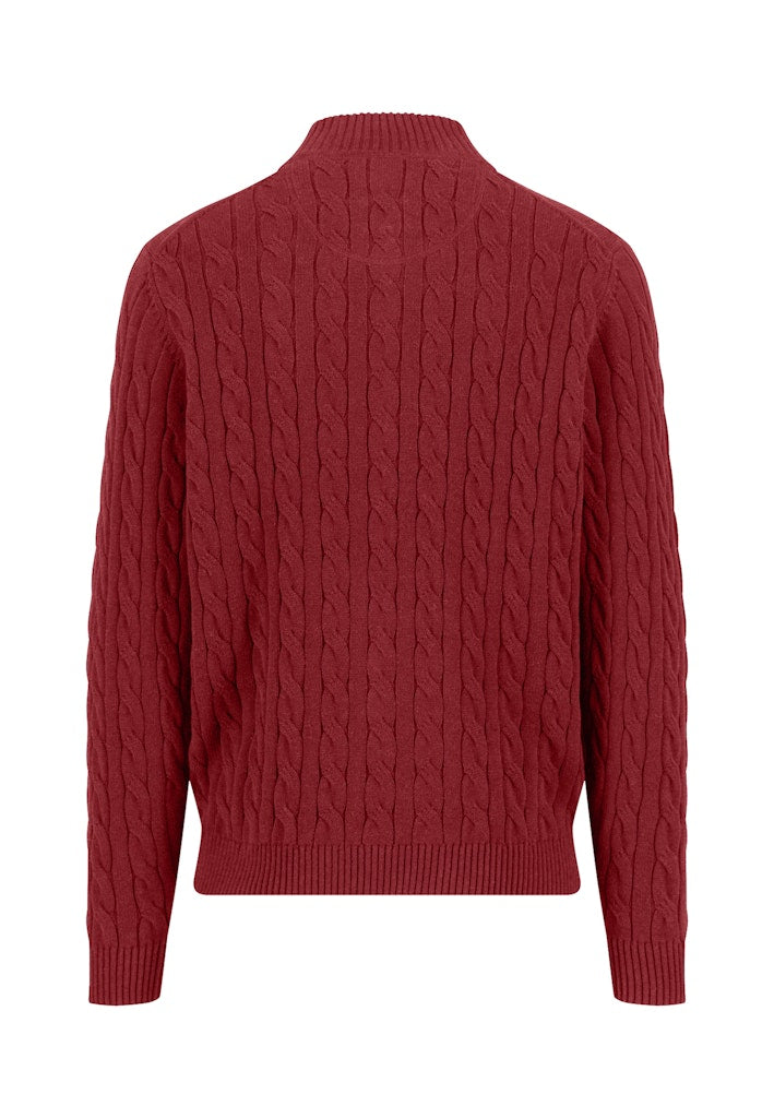 Cotton Knitted Sweatshirt, Red