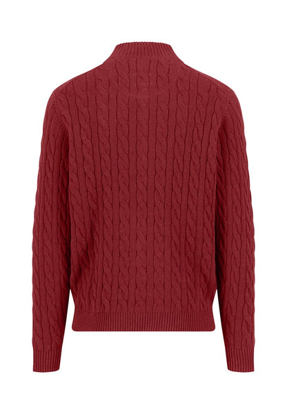 Cotton Knitted Sweatshirt, Red