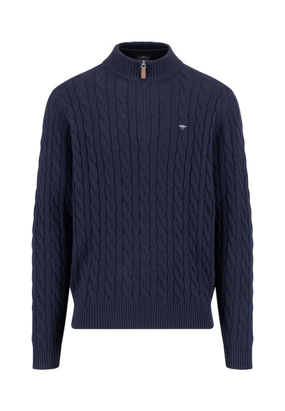 Cotton Knitted Sweatshirt, Navy