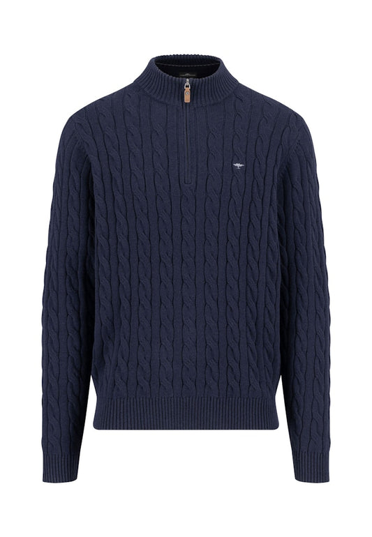 Cotton Knitted Sweatshirt, Navy