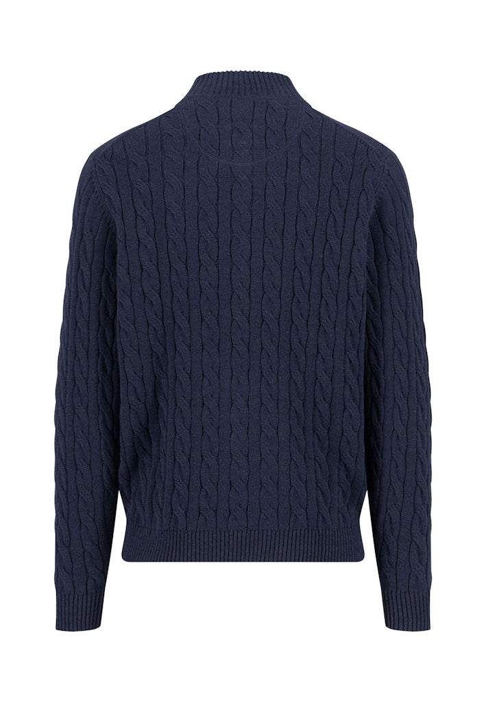 Cotton Knitted Sweatshirt, Navy