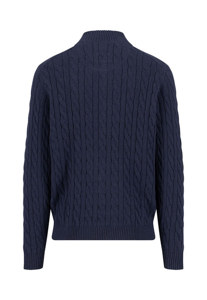 Cotton Knitted Sweatshirt, Navy