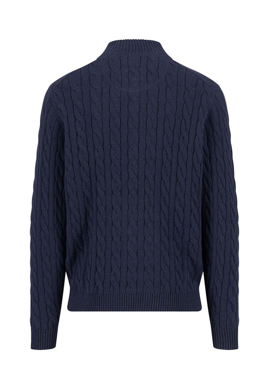 Cotton Knitted Sweatshirt, Navy