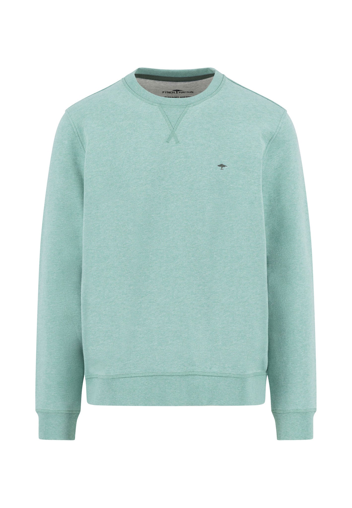 Cotton Round Neck Sweatshirt, Green