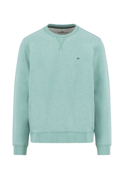 Cotton Round Neck Sweatshirt, Green