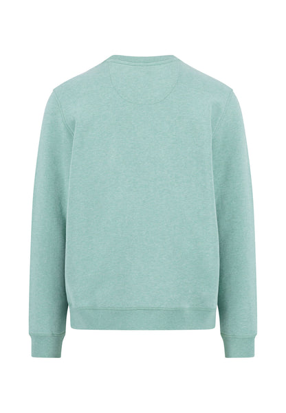 Cotton Round Neck Sweatshirt, Green