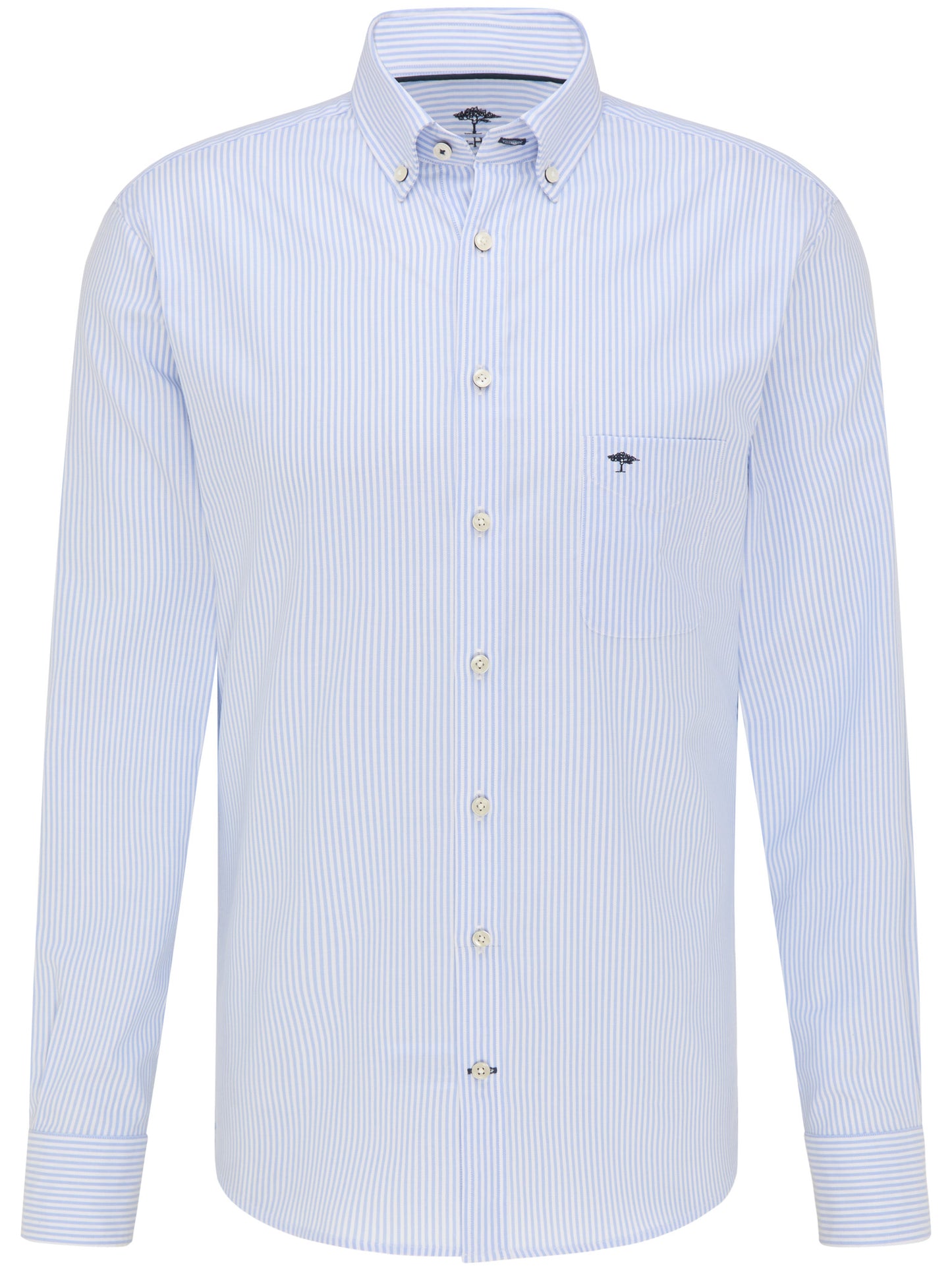 Soft Cotton Oxford Shirt,  Striped Blue