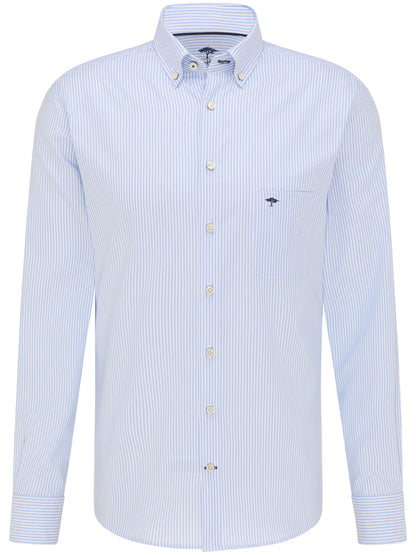 Soft Cotton Oxford Shirt,  Striped Blue