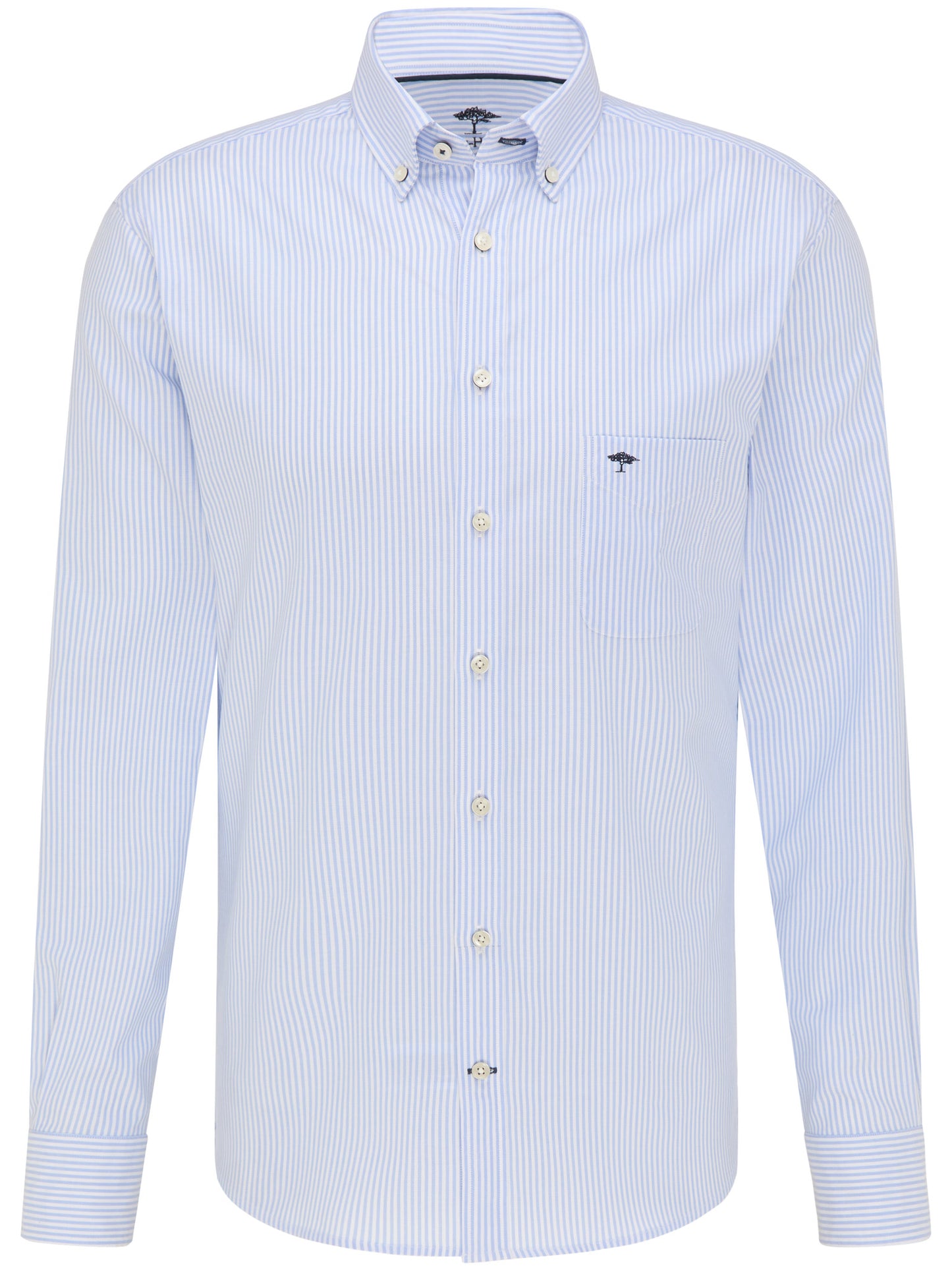 Soft Cotton Oxford Shirt,  Striped Blue
