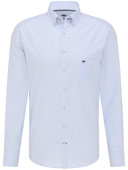 Soft Cotton Oxford Shirt,  Striped Blue