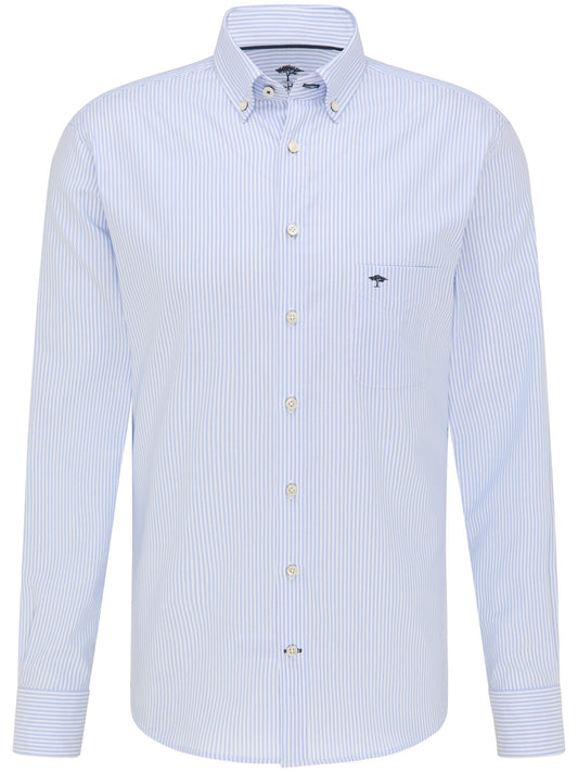 Soft Cotton Oxford Shirt,  Striped Blue