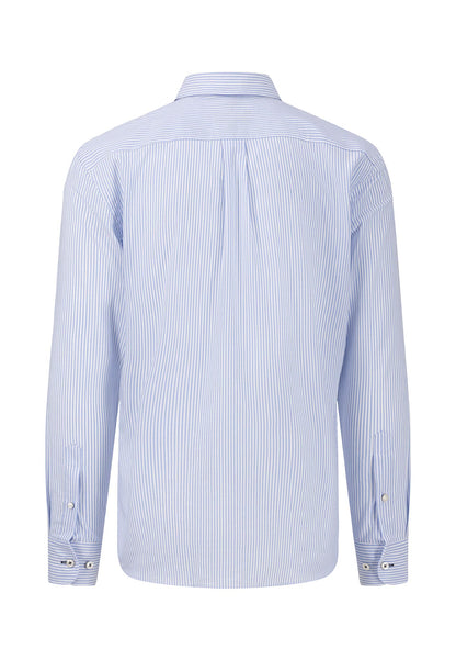 Soft Cotton Oxford Shirt,  Striped Blue