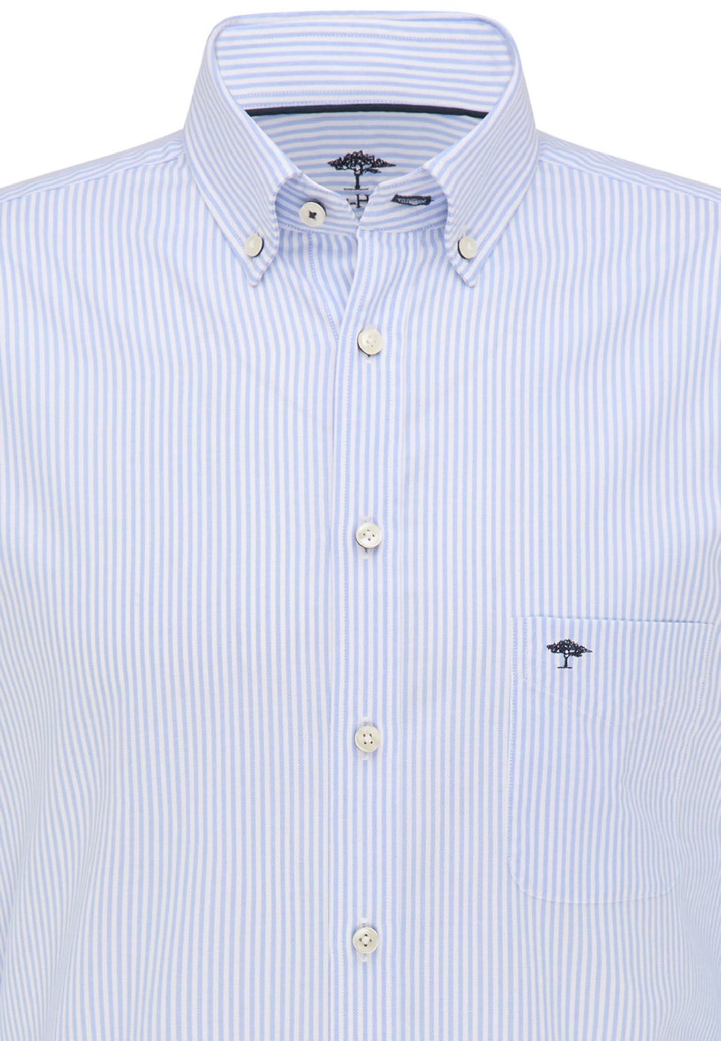 Soft Cotton Oxford Shirt,  Striped Blue
