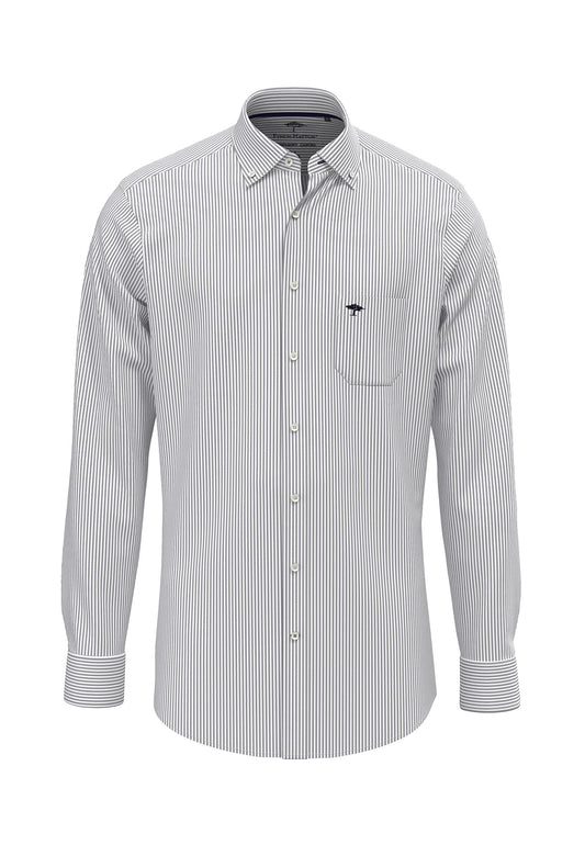 Soft Cotton Oxford Shirt,  Striped Navy
