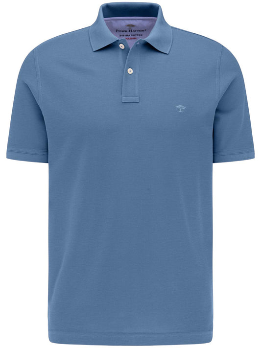 FYNCH HATTON Polo Shirt, Pacific Blue