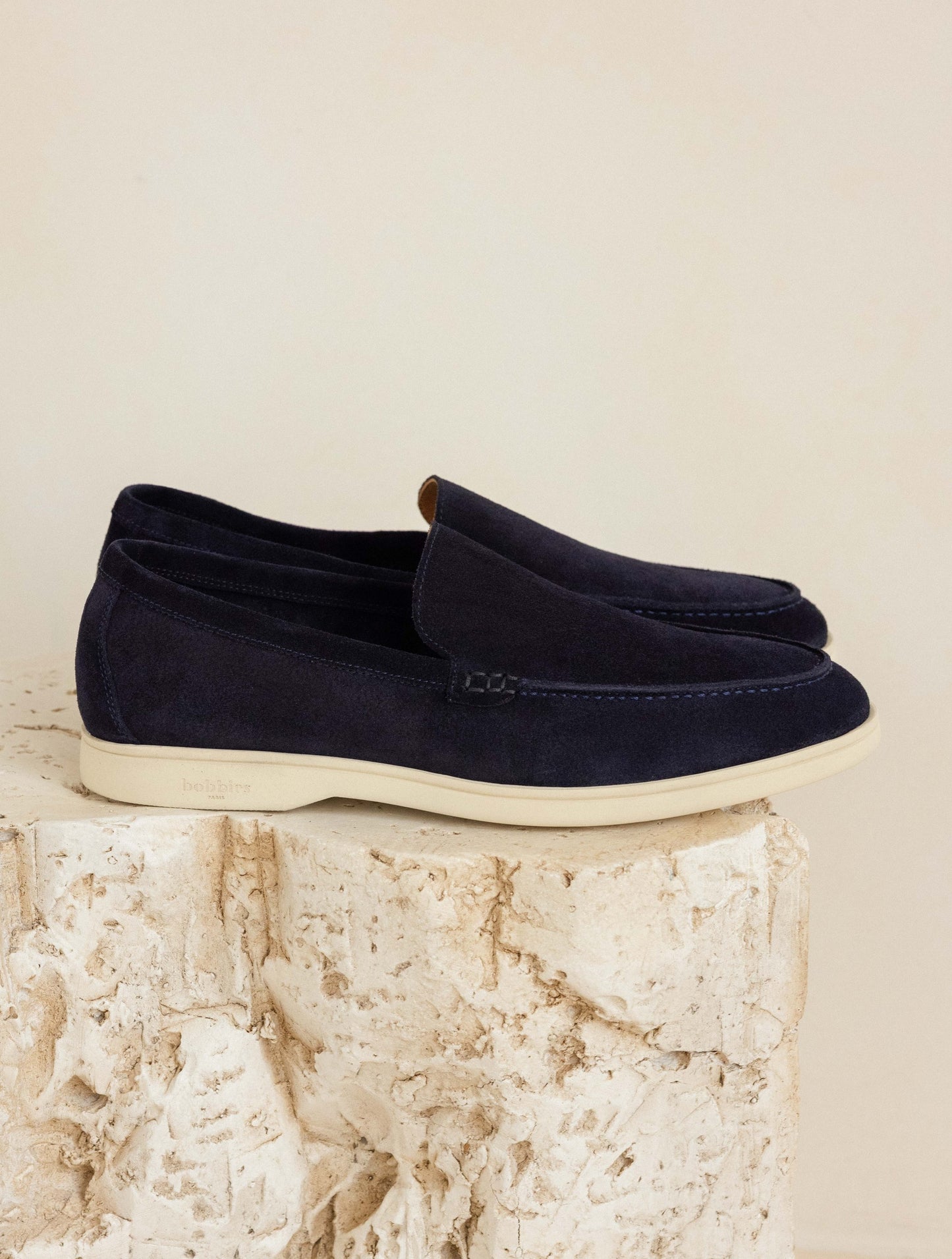 Gassin Suede Leather Loafer, Navy