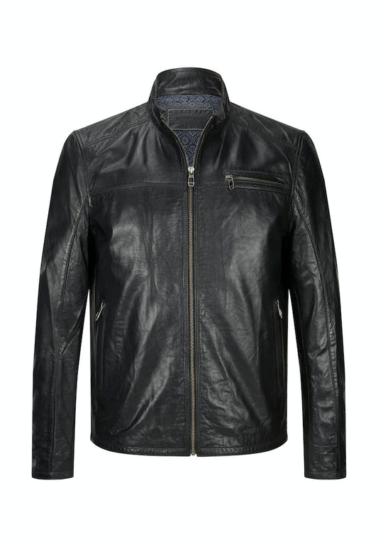 Marco Leather Jacket, Lamb Nappa, Black