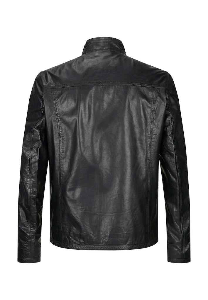 Marco Leather Jacket, Lamb Nappa, Black
