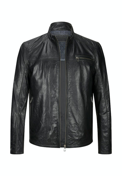 Marco Leather Jacket, Lamb Nappa, Black