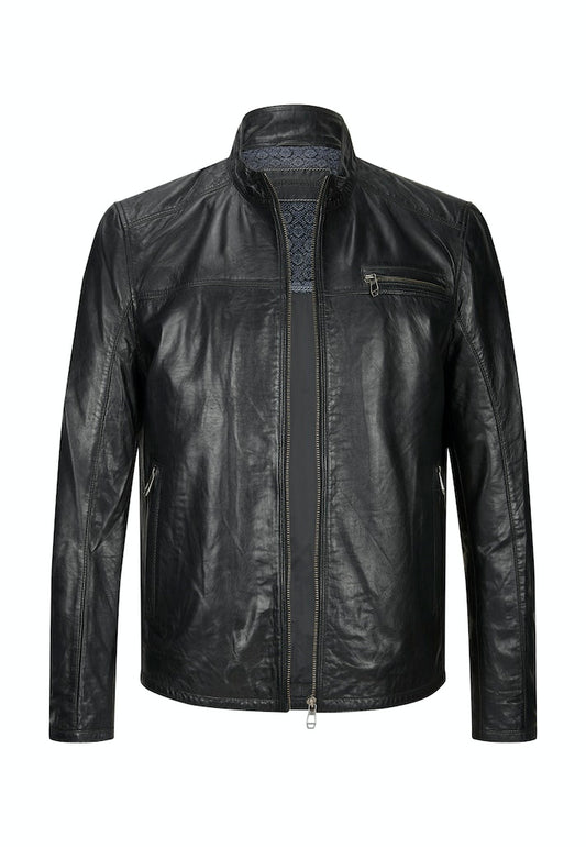 Marco Leather Jacket, Lamb Nappa, Black