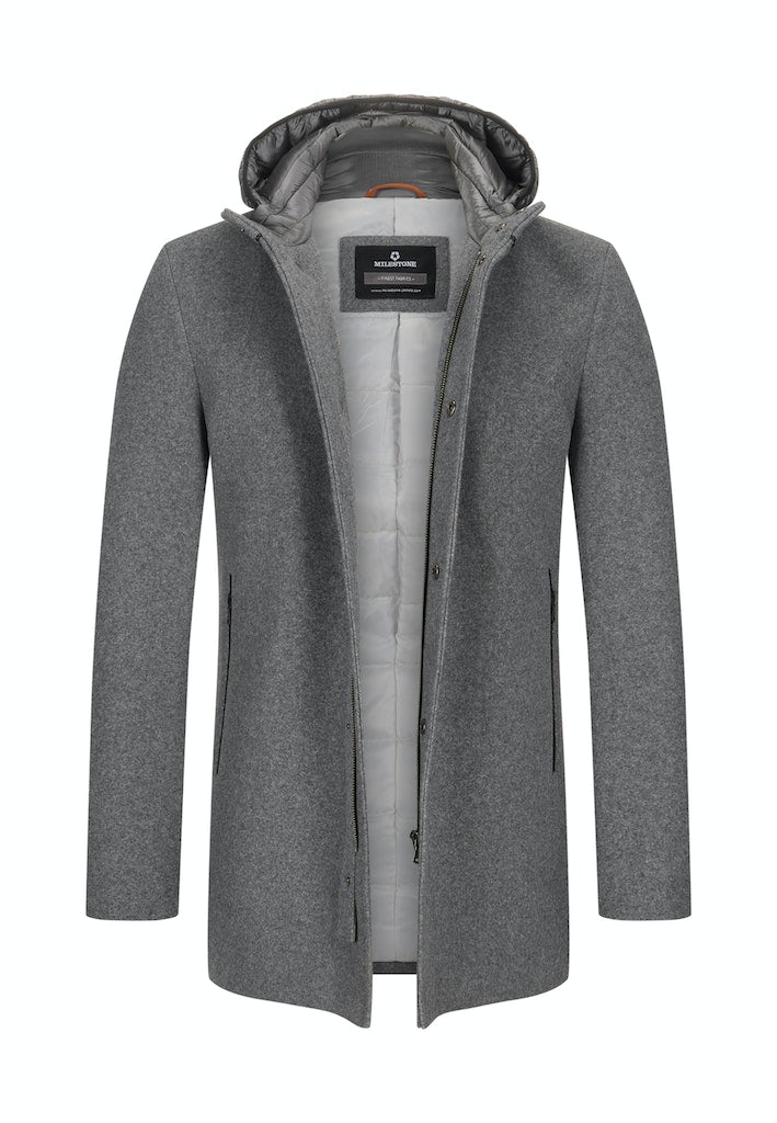 MILESTONE Jacket Barco, Wool padded, Grey