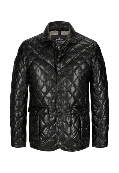 MILESTONE Leather Jacket Mezzola, Lamb Nappa, Black