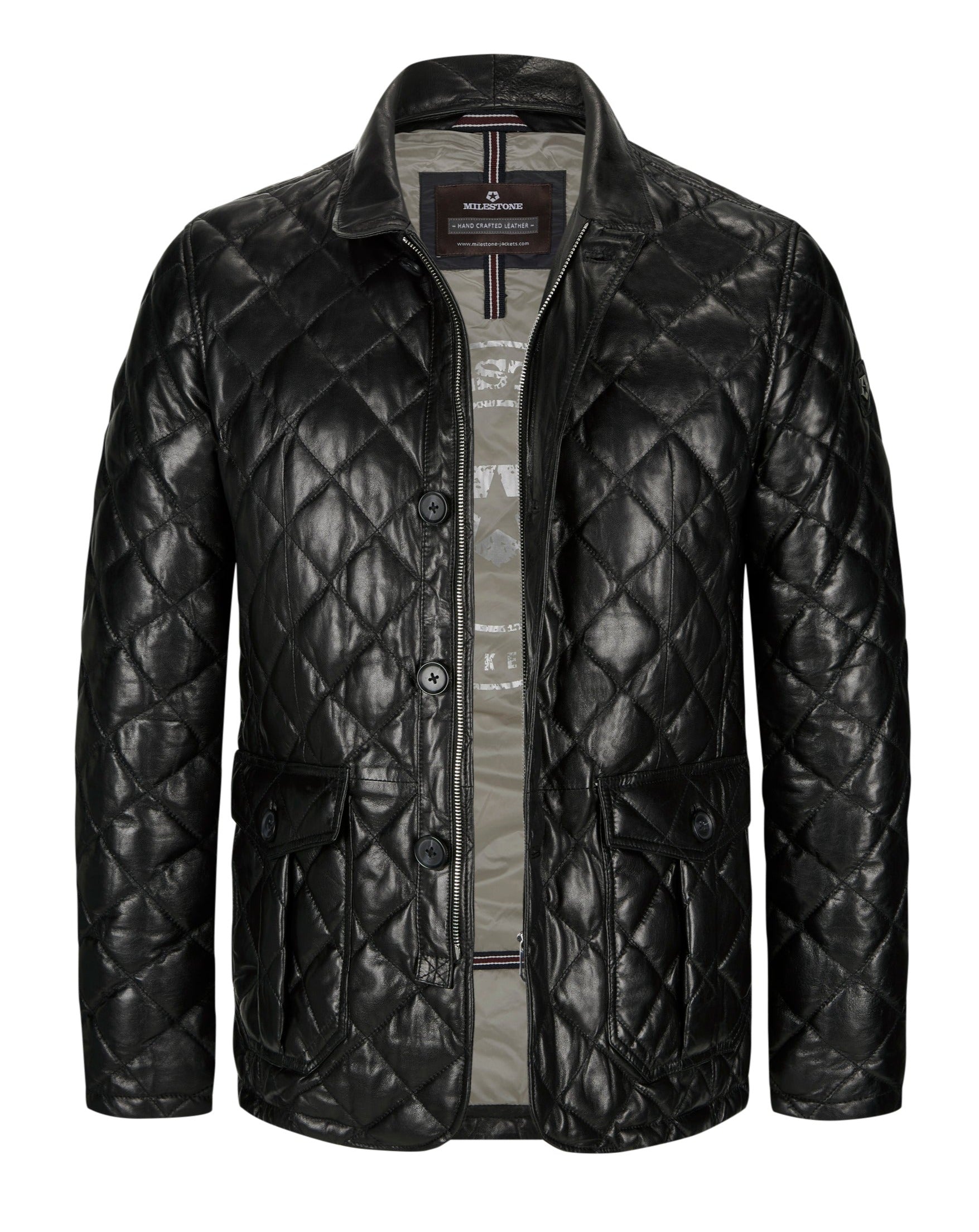 MILESTONE Leather Jacket Mezzola