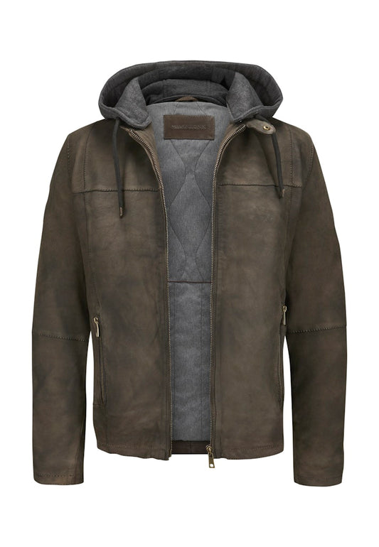 Renaldo Leather Jacket, Sheepskin, Tobacco