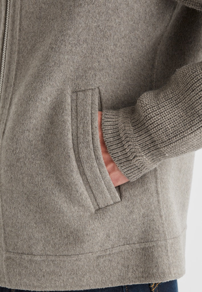 Kennedy Jacket, Wool Stretch, Light Grey