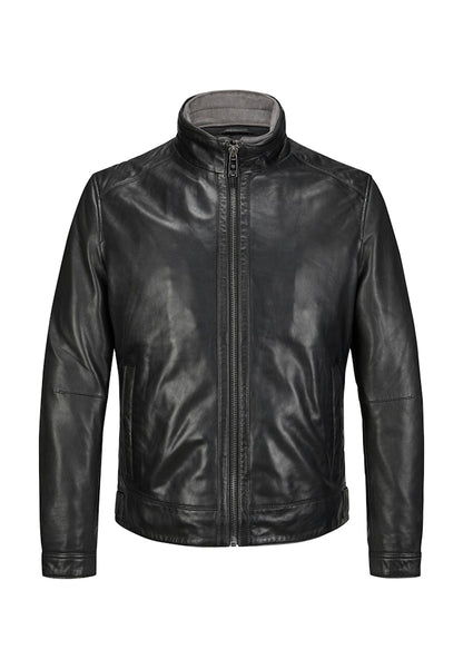 Leather jacket MSBarney, Padded Lamb Nappa, Black