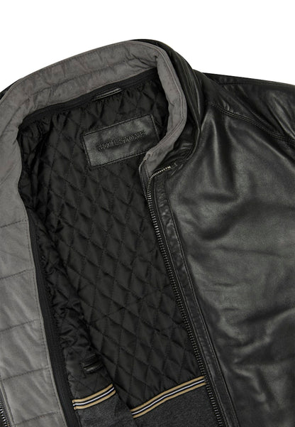 Leather jacket MSBarney, Padded Lamb Nappa, Black