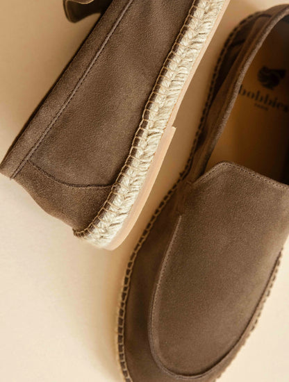 Salvador Suede Loafers, Khaki Brown
